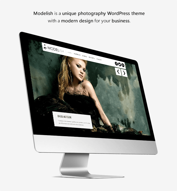 Modelish is a unique photography WordPress theme with a modern design for your business.