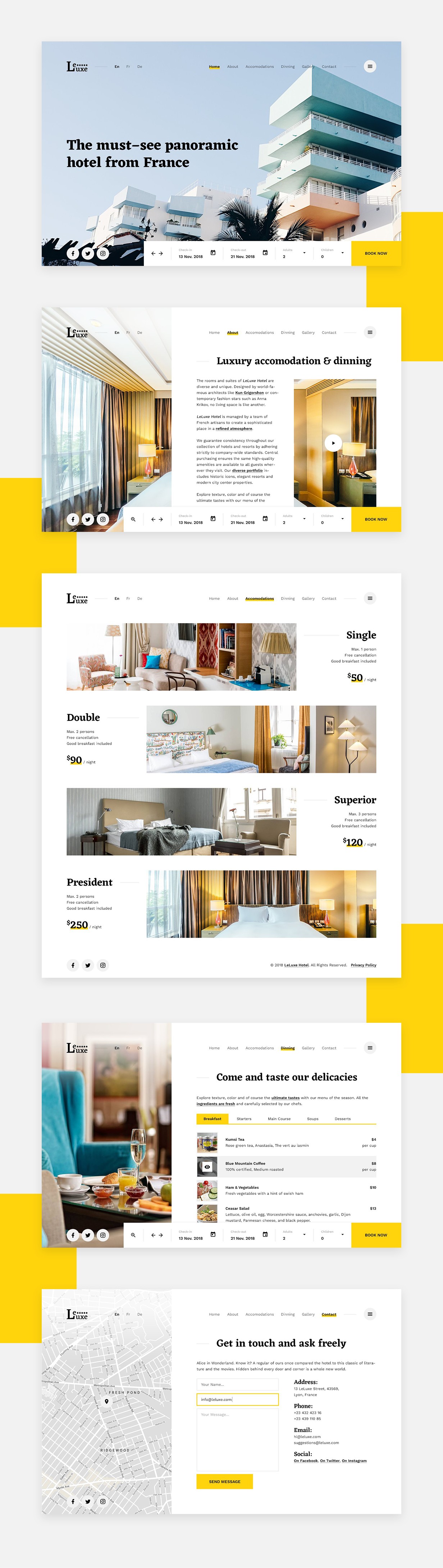 LeLuxe - Hotel PSD Template - 1