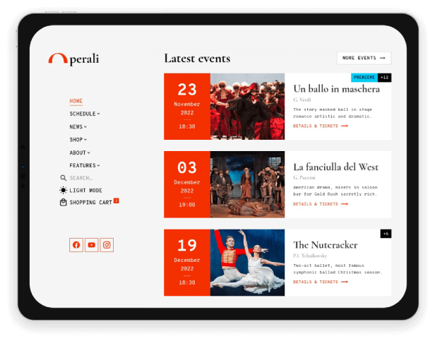 Operali - Theatre and Performing Arts HTML Site Template - 1